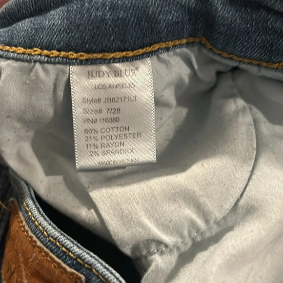 Judy Blue button up fly distressed light denim size 7/28 - Picture 7 of 7